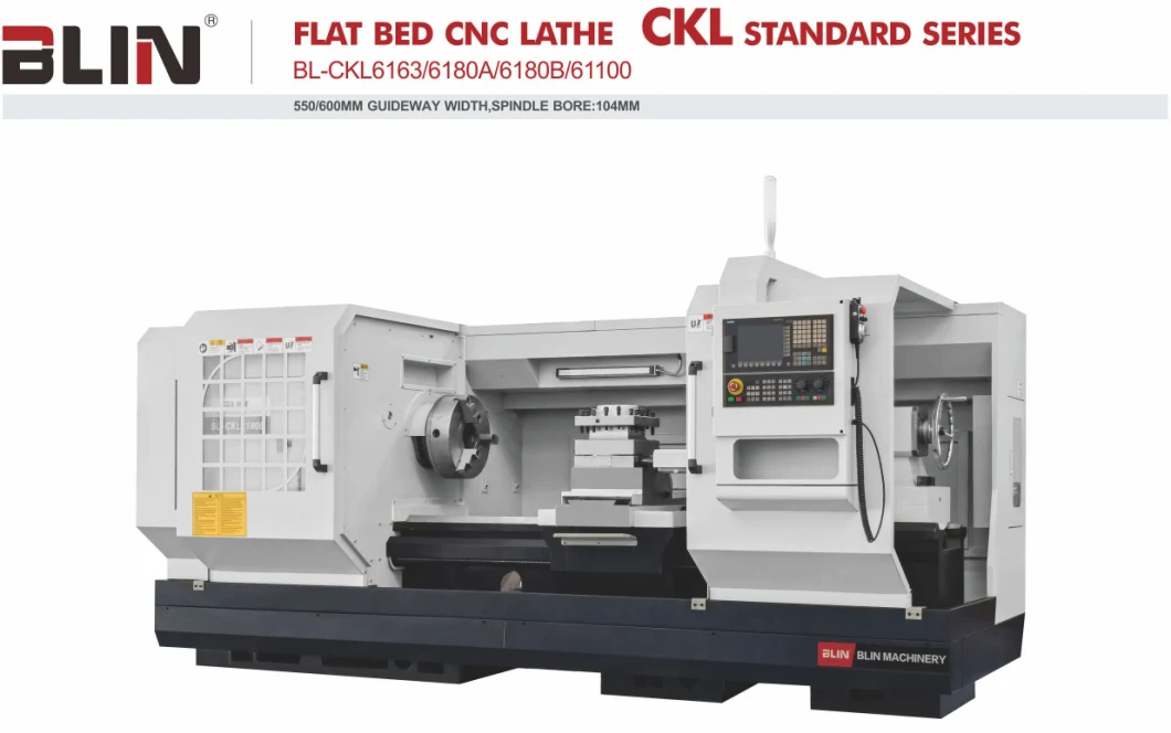 Heavy-Duty Flat Bed CNC Lathe Machine (BL-CKL6163/6180A/6180B/61100)
