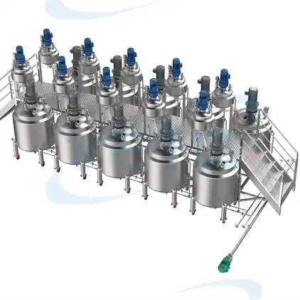Serbatoio miscelatore riscaldante a piastra di dispersione ad alta velocità da 100L 200L 500L per detersivo liquido per la produzione di apparecchiature per la miscelazione di gel per lavastoviglie